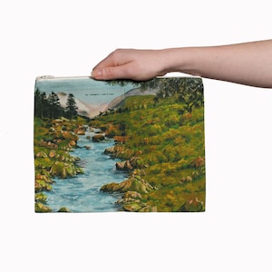 Pochette paysage "Rivière" en coton et lin - COLLECTION PARADIS PERDUS