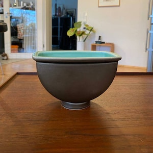 Nils Thorsson Aluminia wonderful DISH FOOTED BOWL Danish Art Deco Marselis series