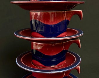 COFFEE CUP with saucer or PLATE Ø 20 cm *Celtic Limerick - Thomas* Stoneware - Ireland - 70s - Rare!