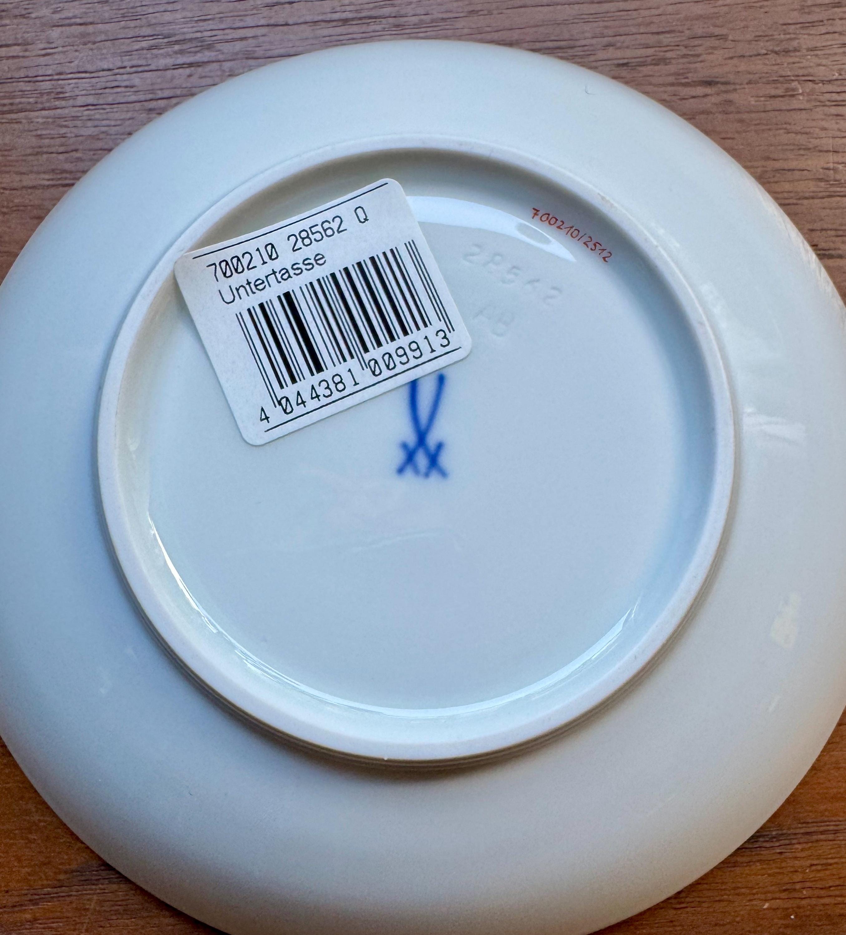 SCHALE/UNTERTASSE Wellenspiel Pur *STECHPALME* Meissen Porzellan - Neu in  OvP! Golddekor! - Etsy.de