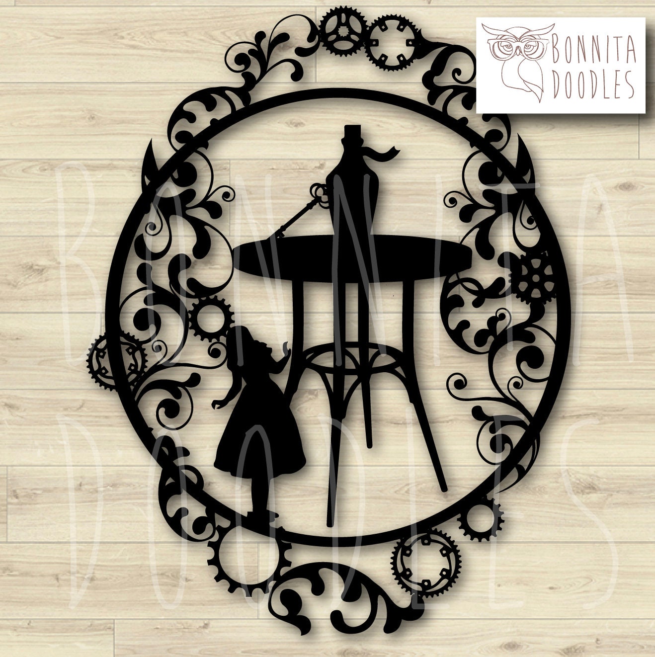 Alice In Wonderland paper cutting template set Etsy