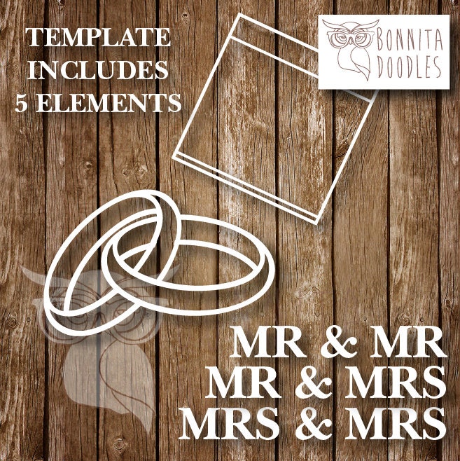 Wedding Rings cutting template: PERSONAL USE | Etsy