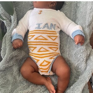 Custom knit baby name sweater| Personalized Baby Clothes| Coming home outfit with name | monogrammed| Embroidered |knitted baby clothes