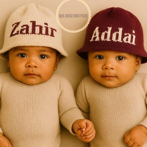 Personalized baby hat with name, knitted Baby boy hat, custom Baby shower gift, baby name clothes, Knitted baby clothes, baby hat with name