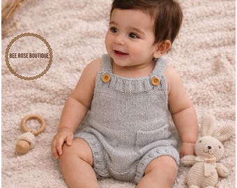 Knitted baby clothes | Newborn boy coming home outfit | Knit baby romper | hand knit baby clothes| newborn photo outfit | 0-24M, Preemie boy