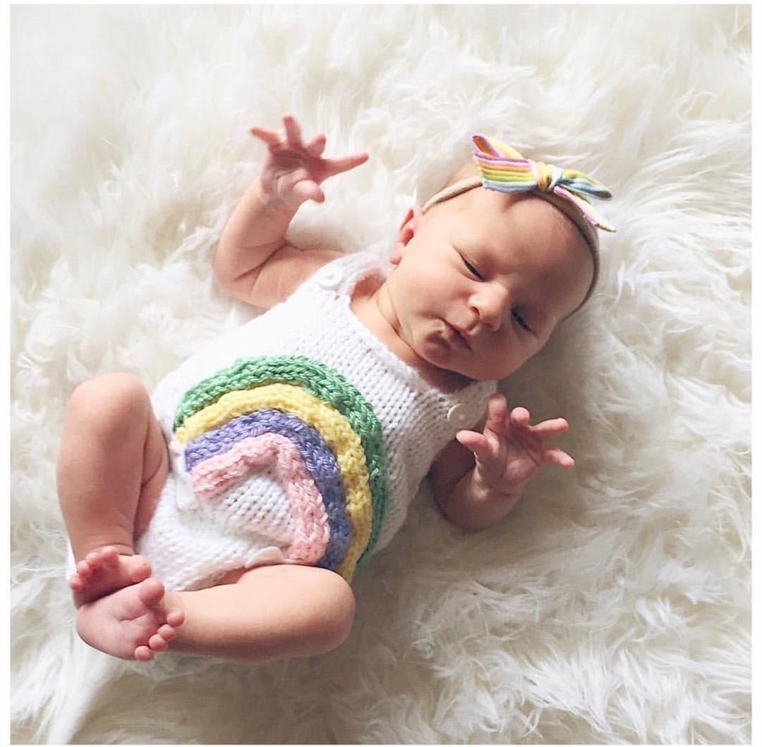 Rainbow baby coming home outfit girl 2025