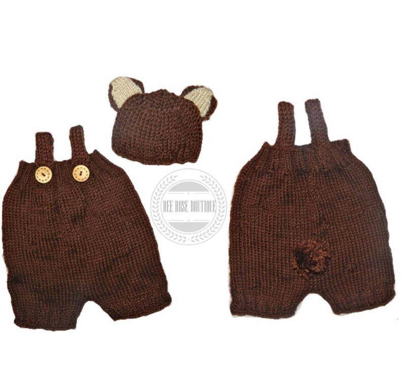 Baby Bear Outfit Boy Bear Photo Outfit Baby Boy Photo Etsy