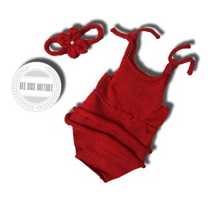 Knit Ruffle romper Set| baby girl coming home outfit| knitted baby clothes| Preemie girl clothes| baby girl romper| knit baby bodysuit