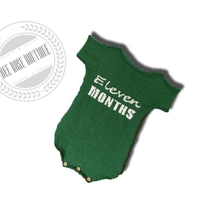 Suéter de hitos del bebé/ traje de foto de hito mensual• Body de punto / ropa de bebé de punto / mantas de hitos y accesorios fotográficos