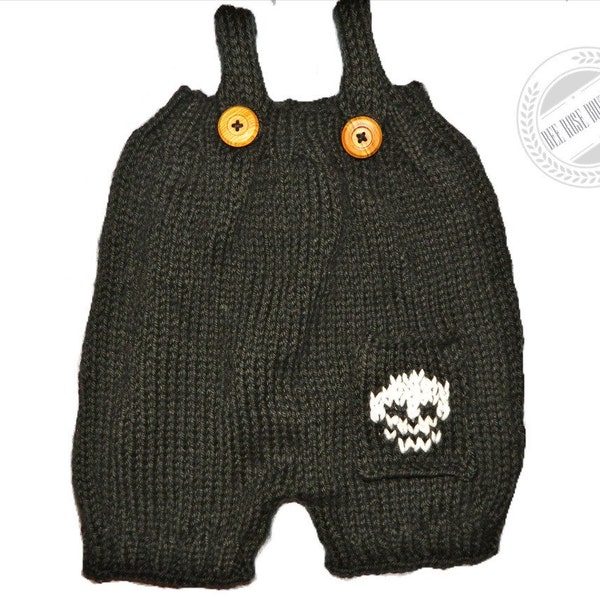 Skull baby clothes| Knit baby Romper| Baby boy coming home outfit| take home outfit| Preemie boy clothes| Knitted baby clothes| photo outfit