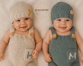 Vestito neonato personalizzato, vestito per il ritorno a casa del neonato, vestiti lavorati a maglia per neonati, tutina per neonato, neonato che torna a casa, bambino prematuro