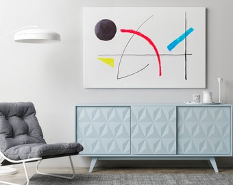 Canvas print - minimalism shapes colorful