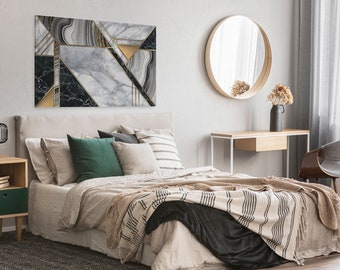 Canvas print - geometric marble shapes