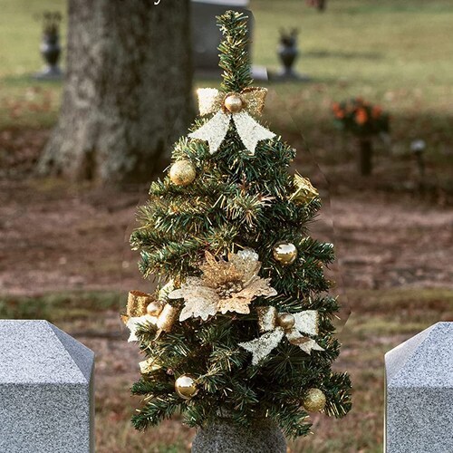 30 Inch Tall Artificial Christmas Tree for Cemetery Vase Etsy