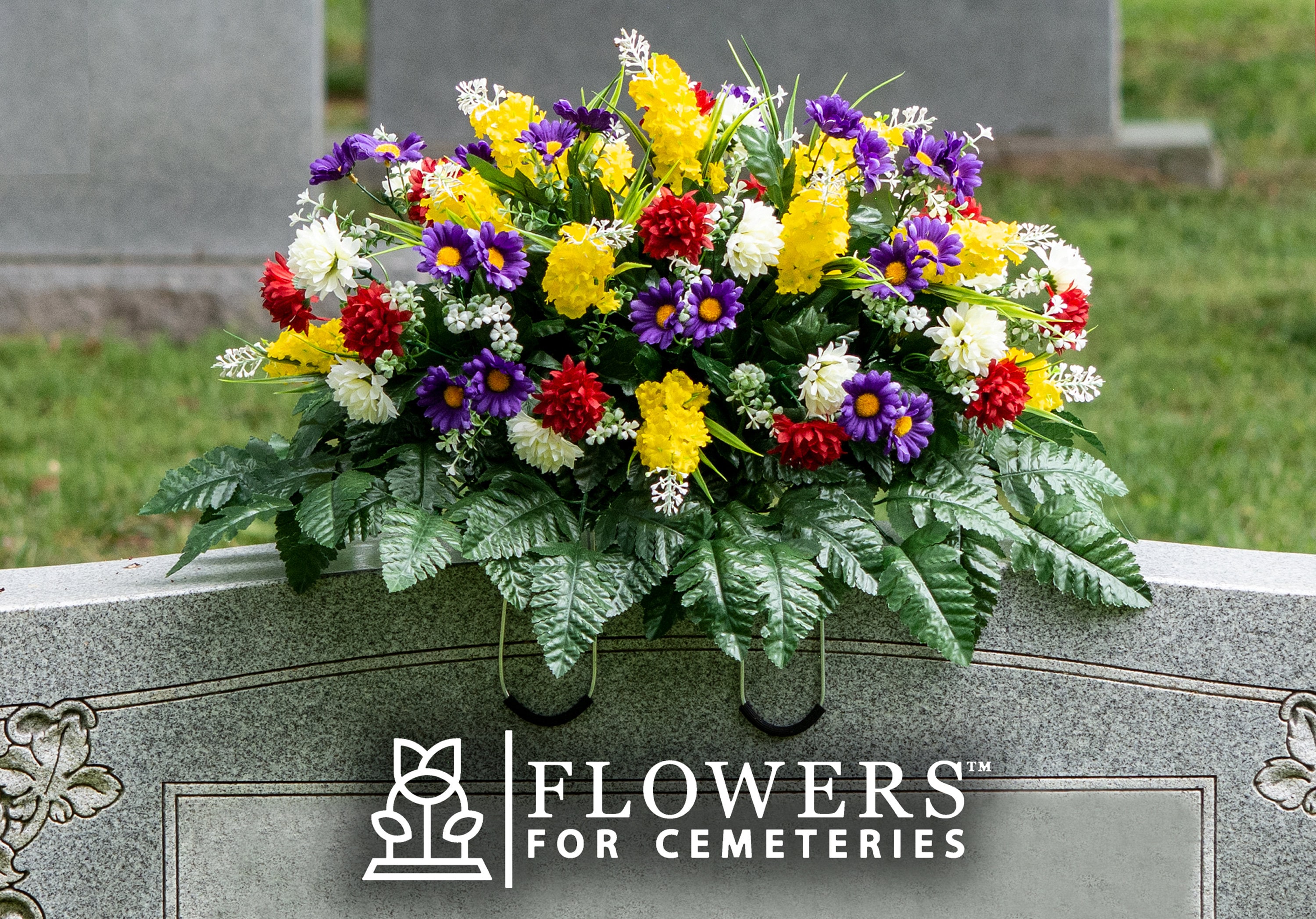Flower arrangements for graves discount
