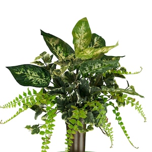 Mixed Greenery Mausoleum Cemetery Arrangement for Vase - Cemetery Flowers for Mausoleum Vase -  Greenery Cemetery Arrangement