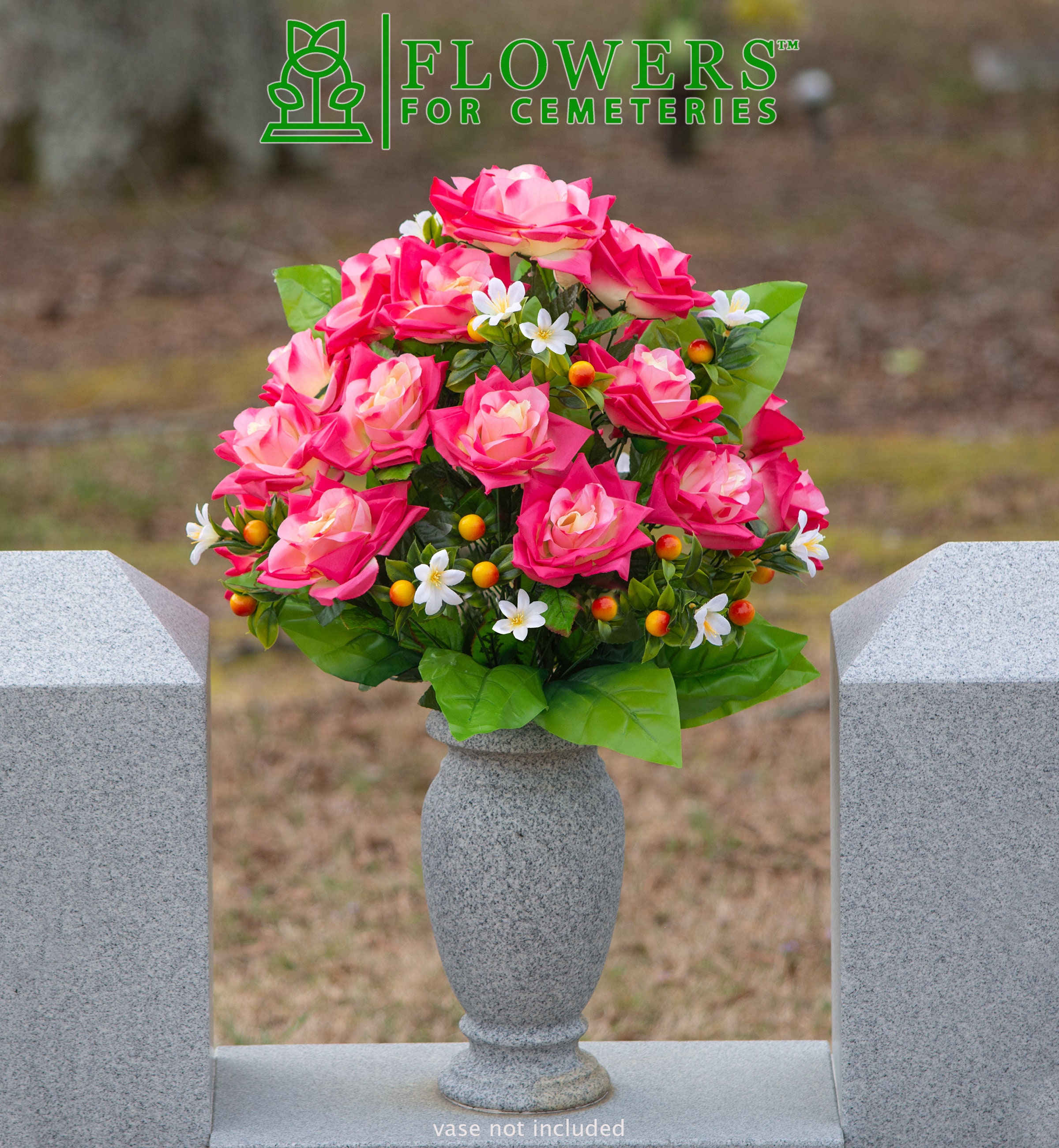 Rose Artificial Flowers Flower Bouquet Wedding Fake Cemetery Silk Grave  Faux Branch Roses Vase Floral Picks Arrangement