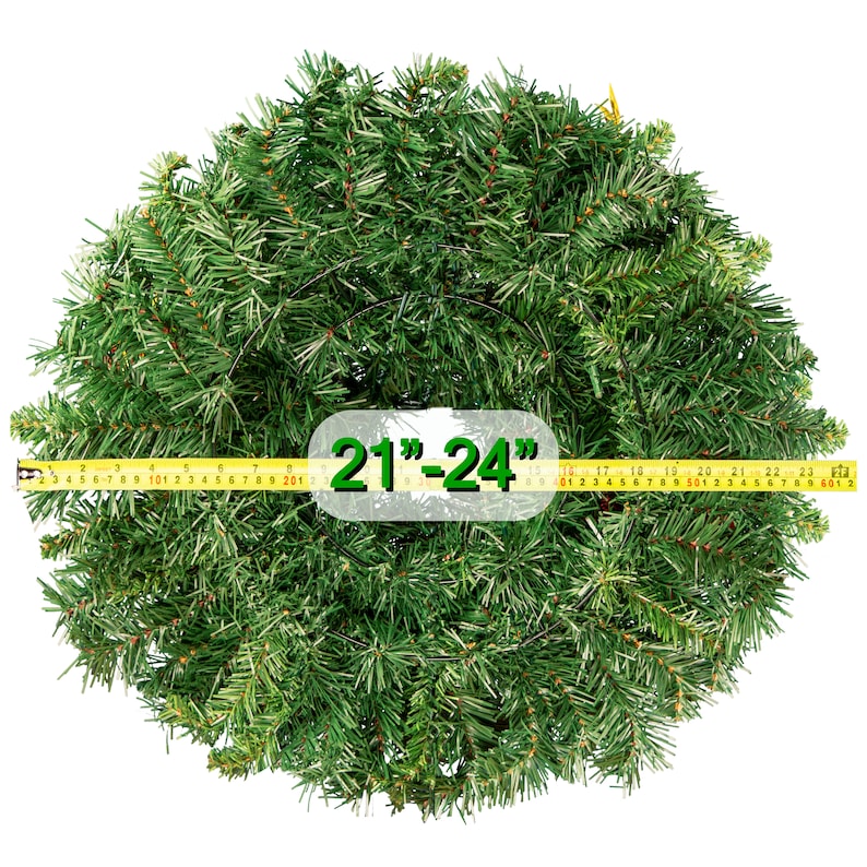 Evergreen Christmas Wreath With Poinsettias and Pine Cones for Cemetery