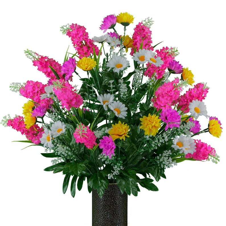 Pink Wildflower Mix Cemetery Flowers for Vase Mothers Day Etsy