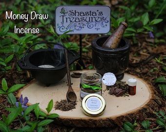 Money Draw Incense, Natural Incense, Ceremonial Herbal Incense, Resin Incense, Prosperities Smudge, Wealth Spell, Abundance, Meditation
