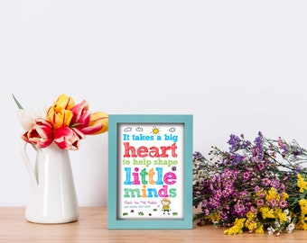 Teacher thank you gift leaving present - **INSTANT DOWNLOAD** - Customisable to make the perfect Thank you gift for your teacher.