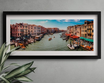 Venice, view from Rialto bridge. Instant Download Printable Art. Customisable size. Italy digital download. Romantic city in the world!