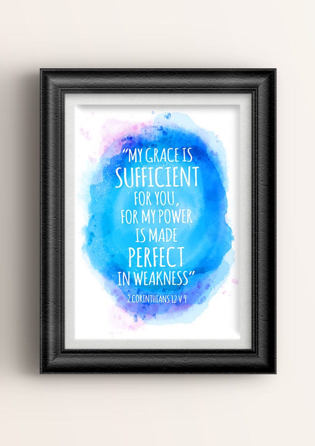 Bible Verse Wall Art. INSTANT DOWNLOAD: Christian Wall Art Decor. 2 ...