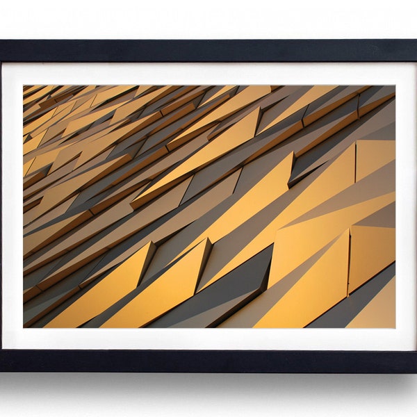 INSTANT DIGITAL DOWNLOAD. A4 Photograph Titanic building Belfast. Architecture texture.