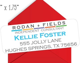 rodan fields sticker address labels printed stickers etsy