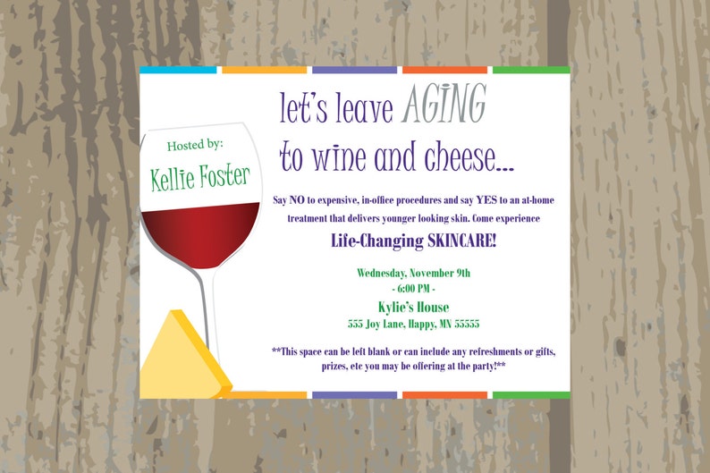 Rodan and Fields Launch Party Invitation / Rodan Fields Wine Etsy