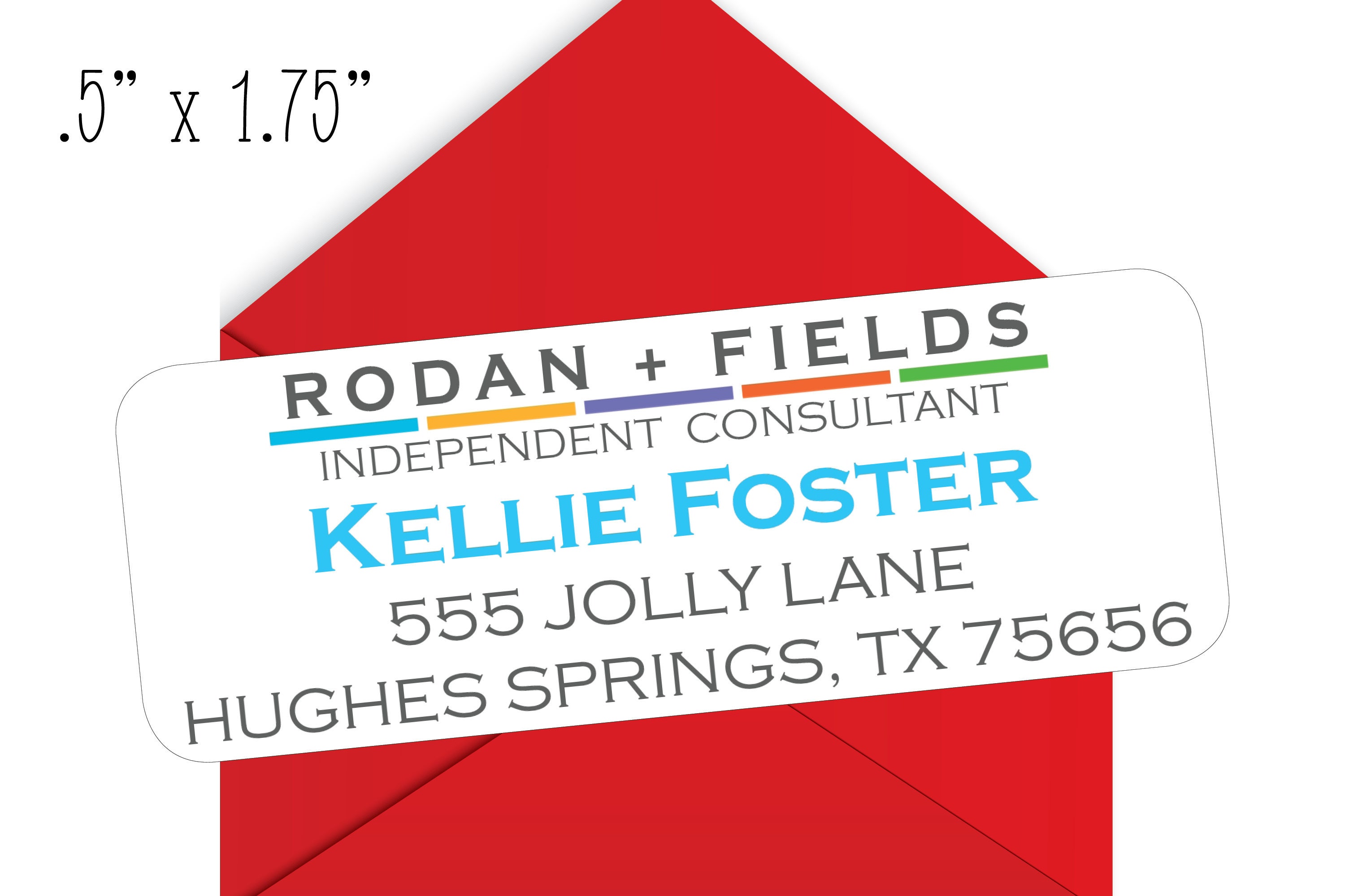 Rodan and Fields Stickers / Rodan + Fields Return Address Labels / DIGITAL FILE / .5