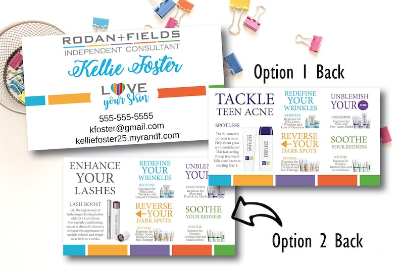 Rodan And Fields Business Card With Spotless Printed Rodan Etsy