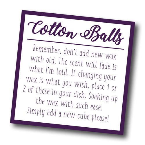 Wax Sticker/ INSTANT DOWNLOAD / Cotton Balls / Cleaning Wax Etsy