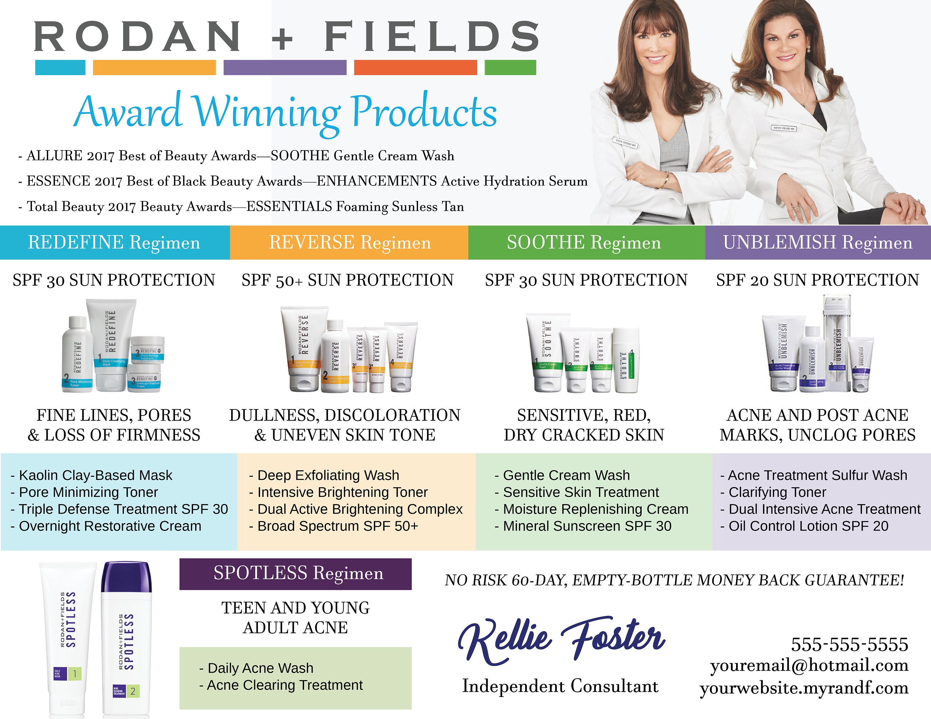 Rodan and Fields Flyer Postcard / Rodan Fields Brochure / Etsy