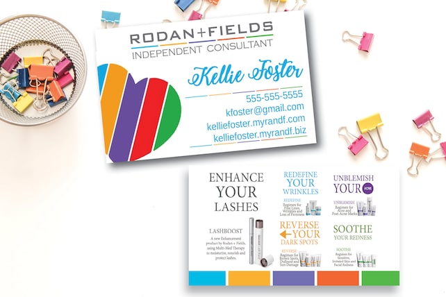 rodan and fields business card printed rodan fields busines rodan fields business cards