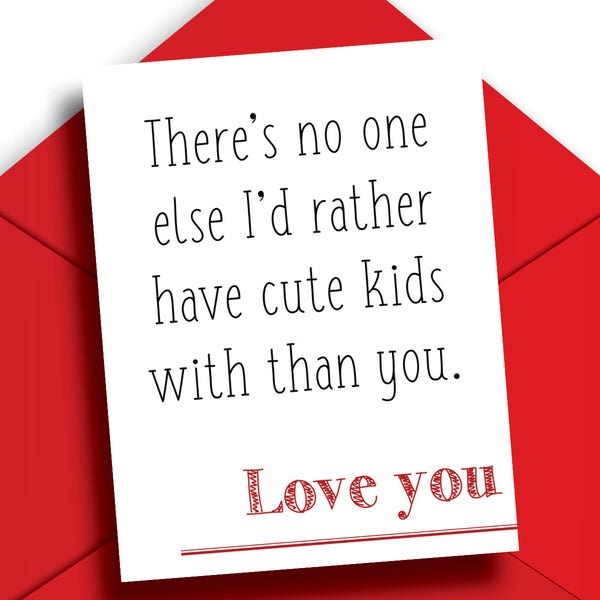 Printable Valentines Day Card / Funny Valentines Card / Cute Kids / I Love You / For Husband / Print From Home / INSTANT DOWNLOAD / DIY