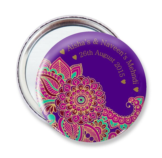 PERSONALISED HANDBAG MIRROR GIFT FREE DELIVERY 59MM