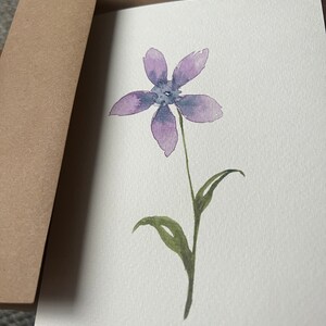 Cartes de voeux - Fleur mauve