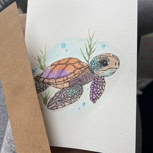 Cartes de vœux - Tortue de mer
