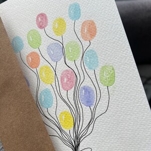 Carte de voeux - Ballons d'anniversaire