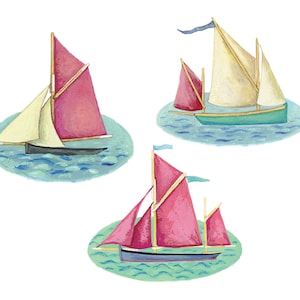 Vinyl sticker pack, 3 boats; topsail smack, deep sea smack and crabber