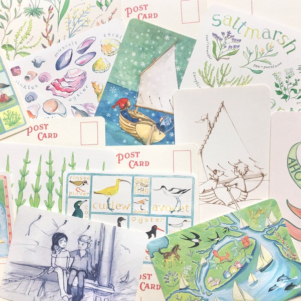 Seaside Postcard Etsy