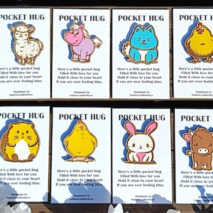 Câlins de poche animaux mignons, cheval, oiseau, hamster, lapin, vache, cadeau tu m'as manqué, petit compagnon en bois découpé au laser peint à la main, je pense à vous, souvenir