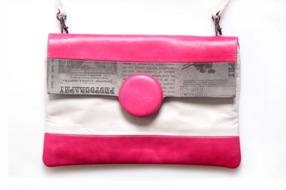 small pink clutch bag