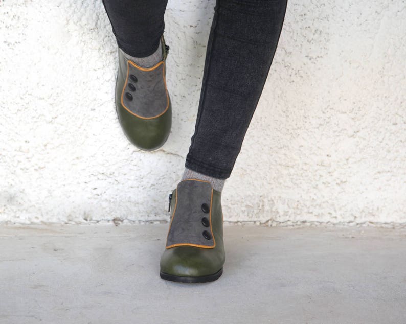 dark green boots
