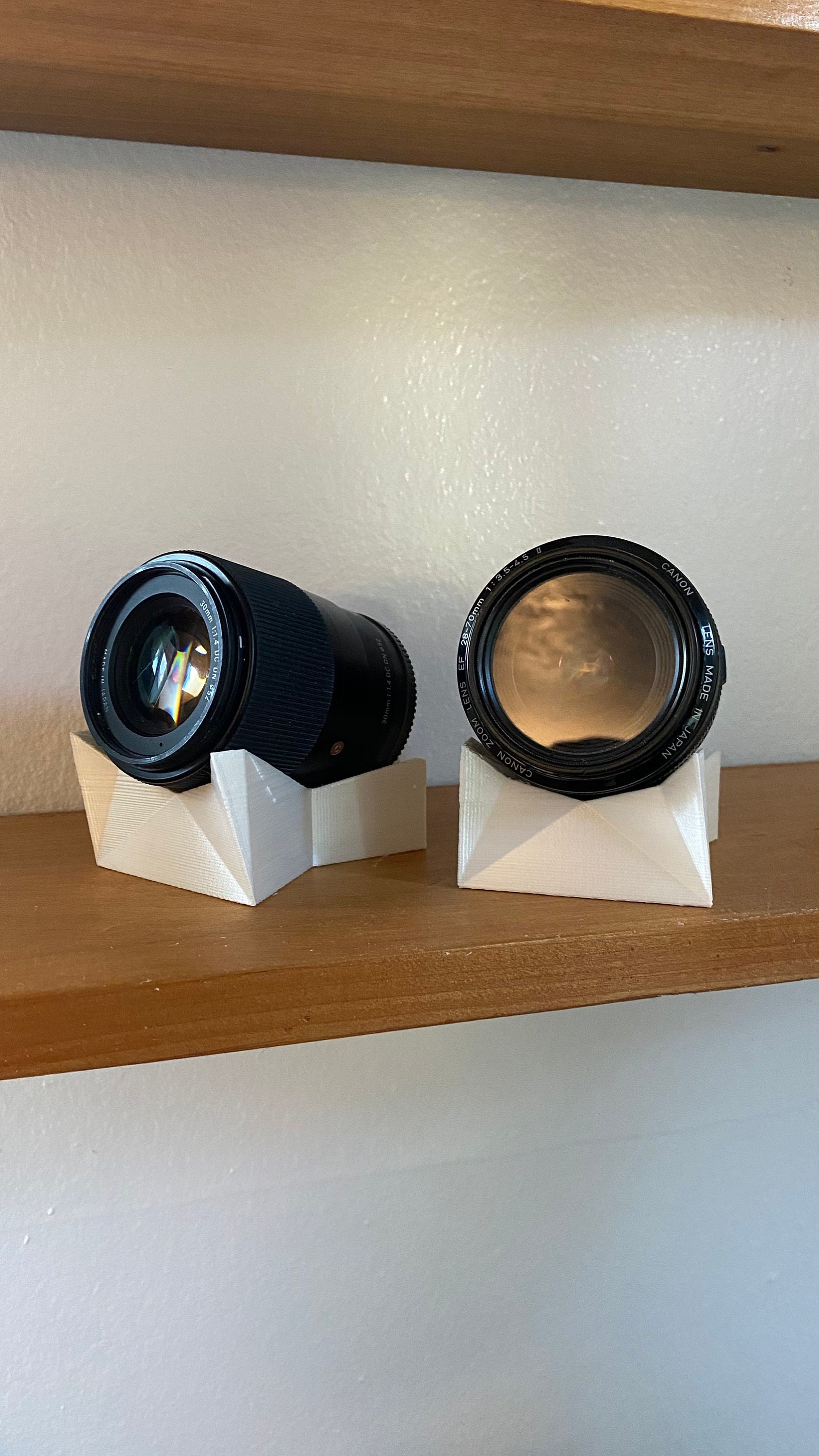 Shiny White Camera Lens Display Stand DSLR Lens Display Etsy