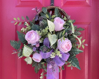 Spring Wreath, Easter Wreath, Farmhouse