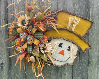 Fall Wreath, Scarecrow Wreath, Farmhouse Decor