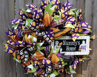 Halloween Wreath, Halloween Decoration, Fall