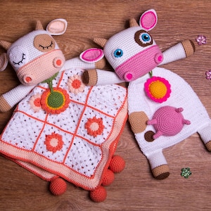 SET PATTERN -  Cow Ragdoll & Cow Lovey- crochet pattern, amigurumi pattern, pdf
